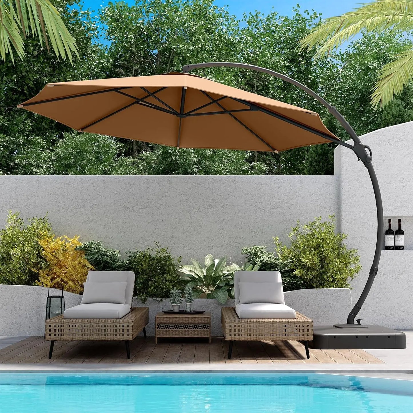 Outdoor Patio Umbrella with Base Included