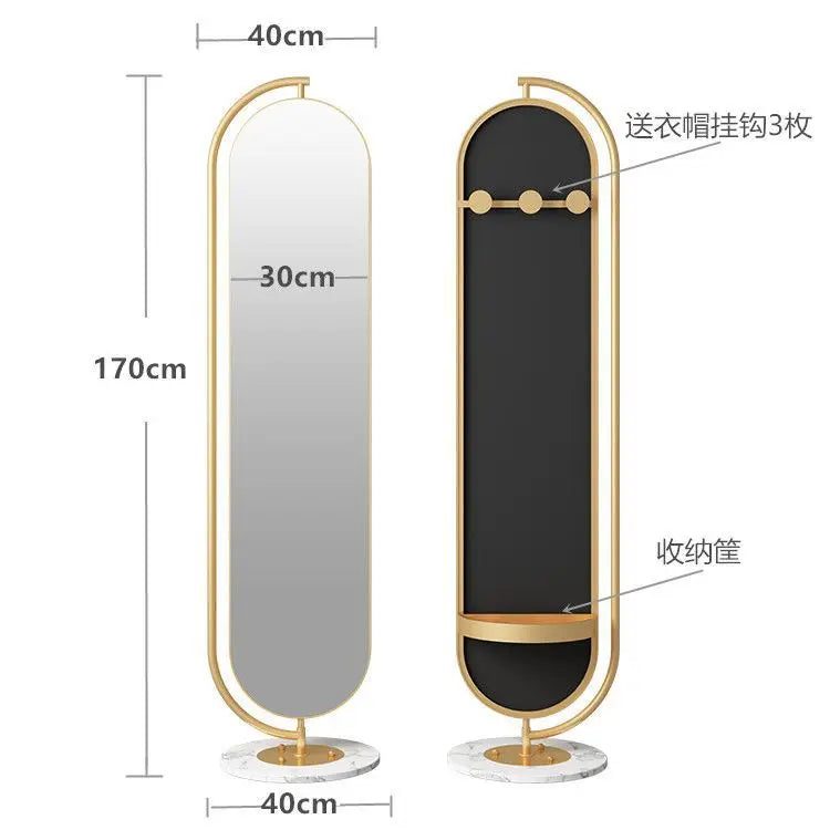 LED mirror full-body rotating full-length