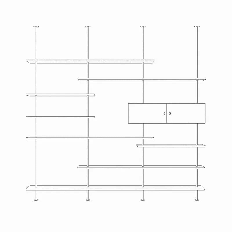 Italian Minimalist Bookshelf Modern
