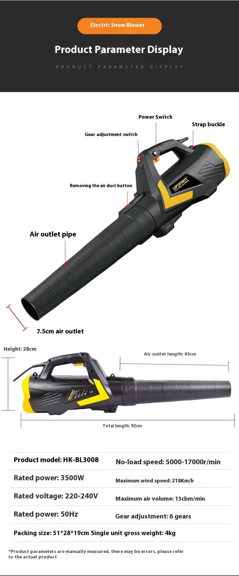 Electric Snow Blower Leaf Blower
