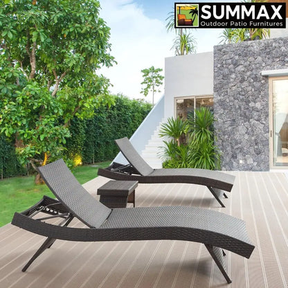 2-Piece Reclining Chaise Lounge Set