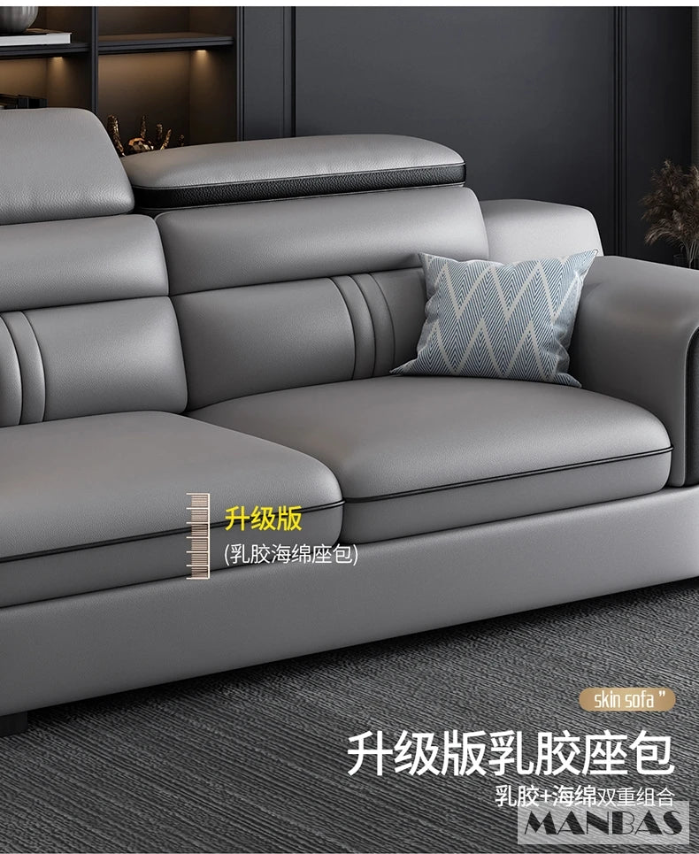 Leather Sectional Sofa Set