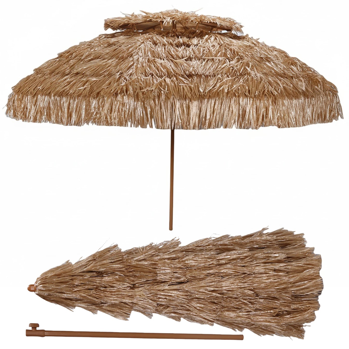 Double Top Tiki Beach Umbrella 9ft