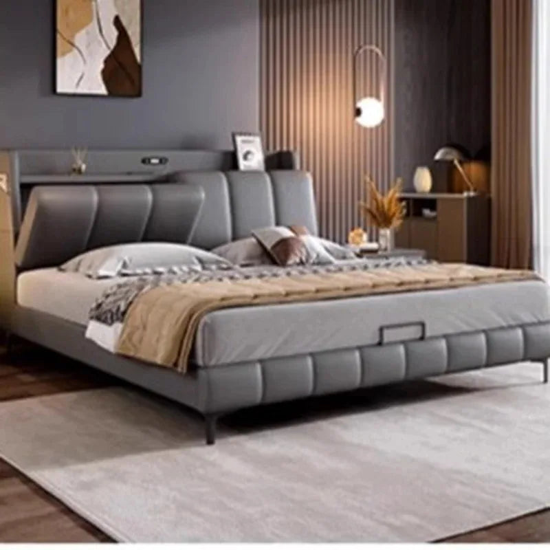Italian Gray Luxury Bed Frames Comforter