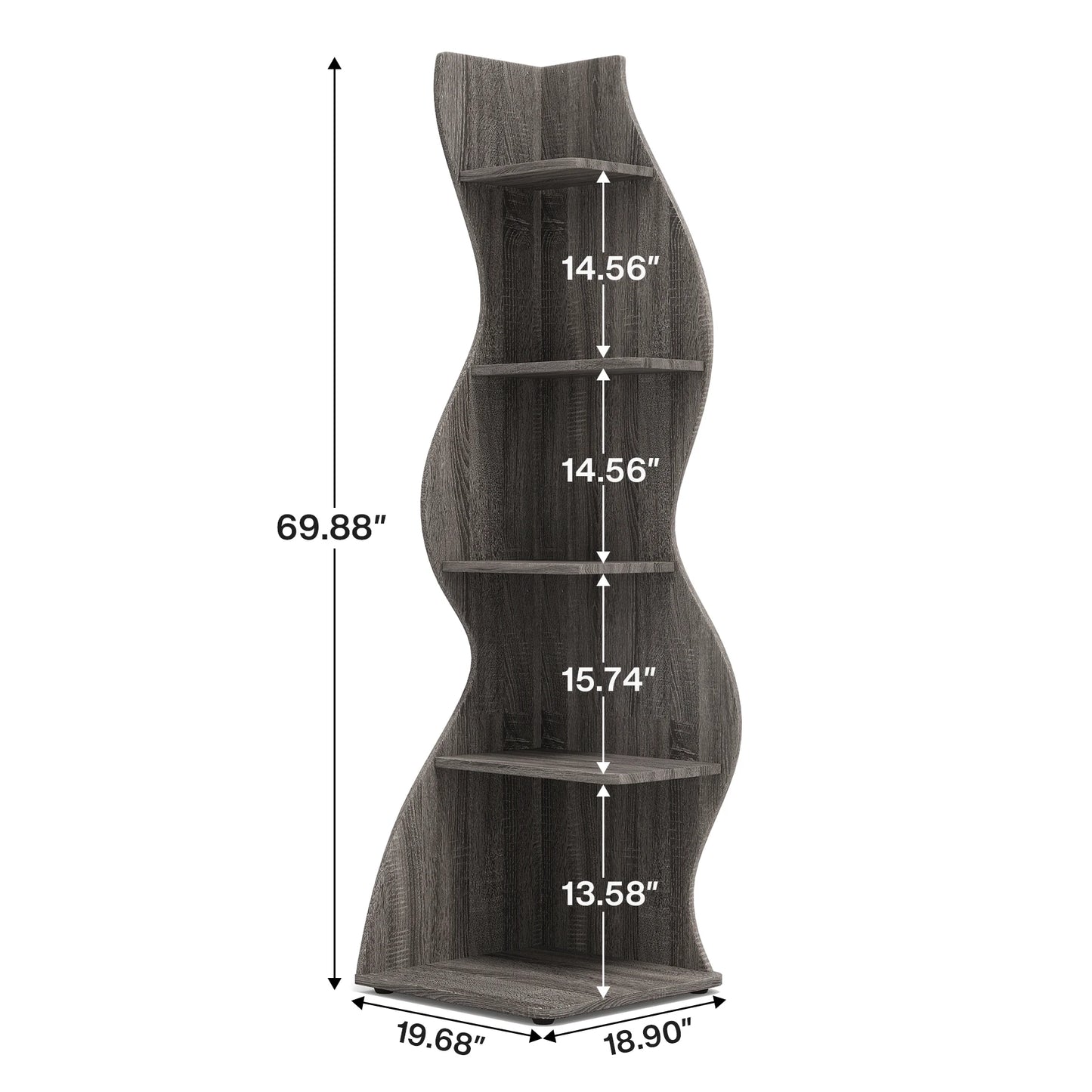 Tribesigns Corner Shelf, Modern 5-Tier