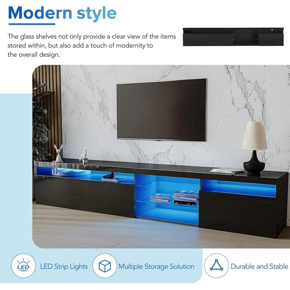 TV Cabinet with LED Color Changing Lights