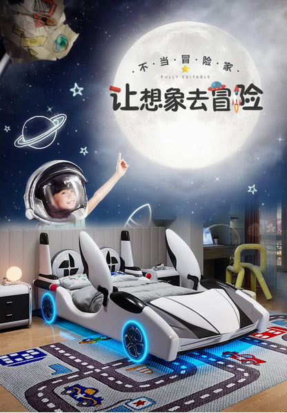 Doors can be opened children car bed