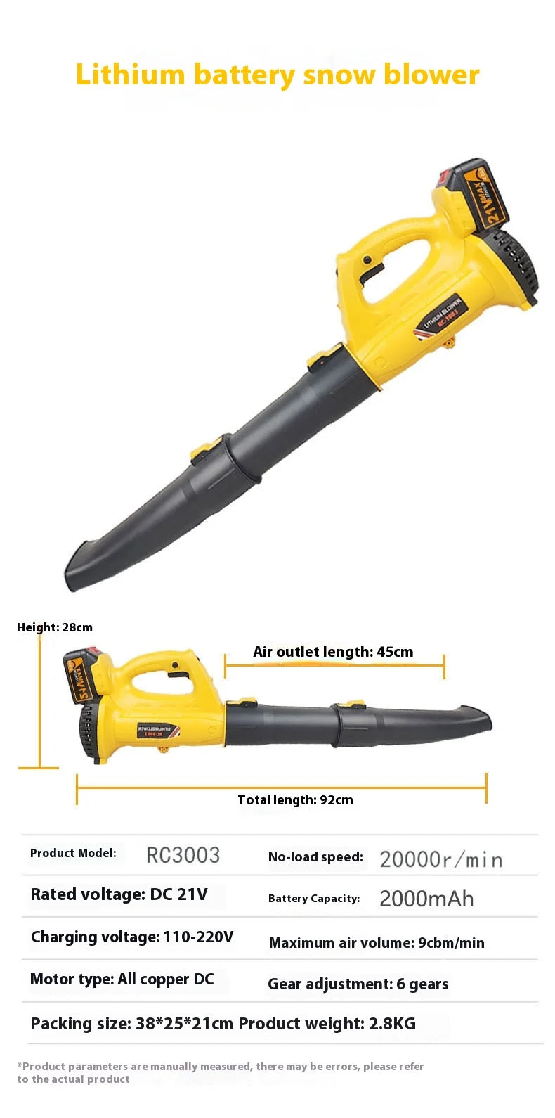 Electric Snow Blower Leaf Blower