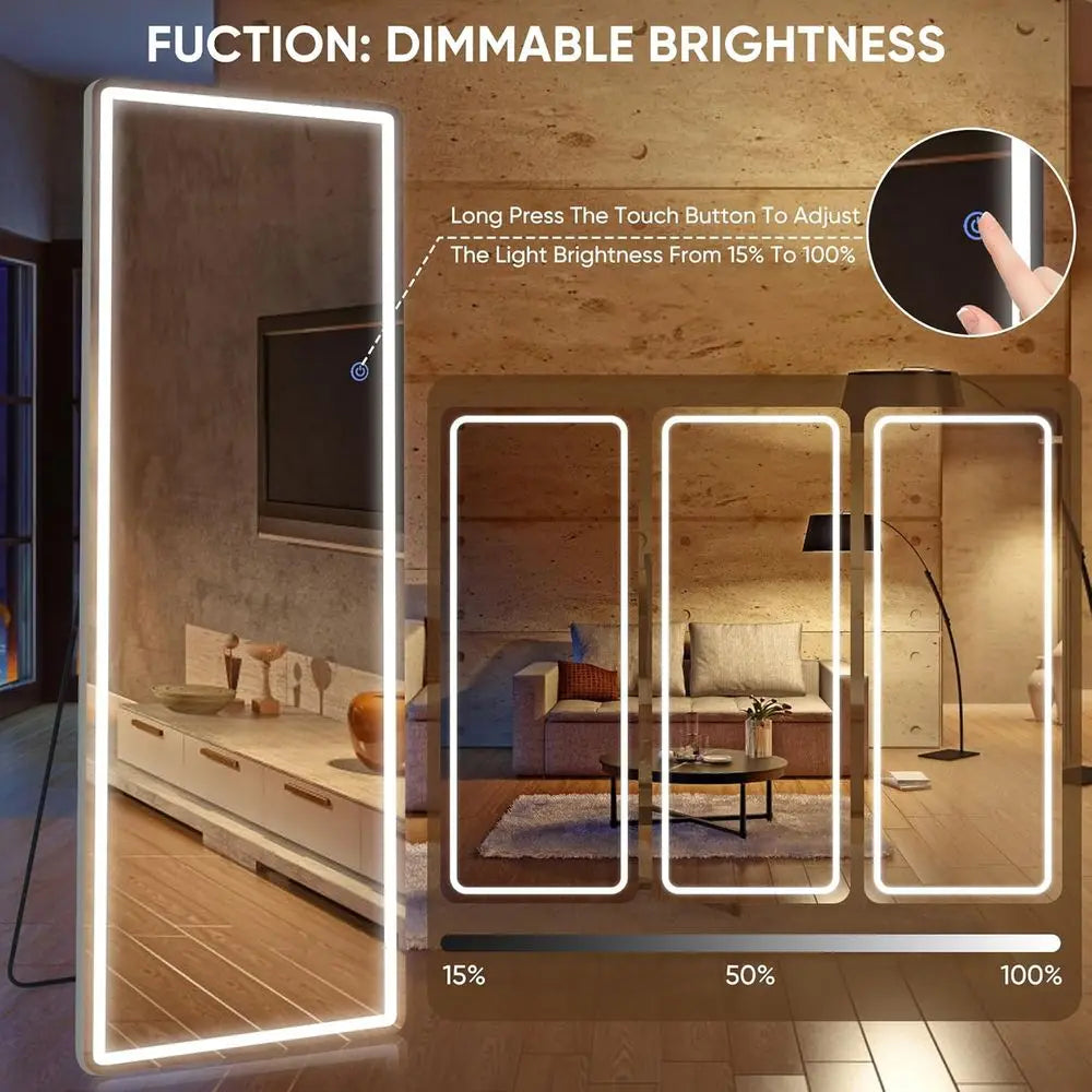 71x28 LED Illuminated Full-Length Mirror