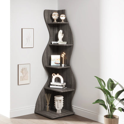 Tribesigns Corner Shelf, Modern 5-Tier