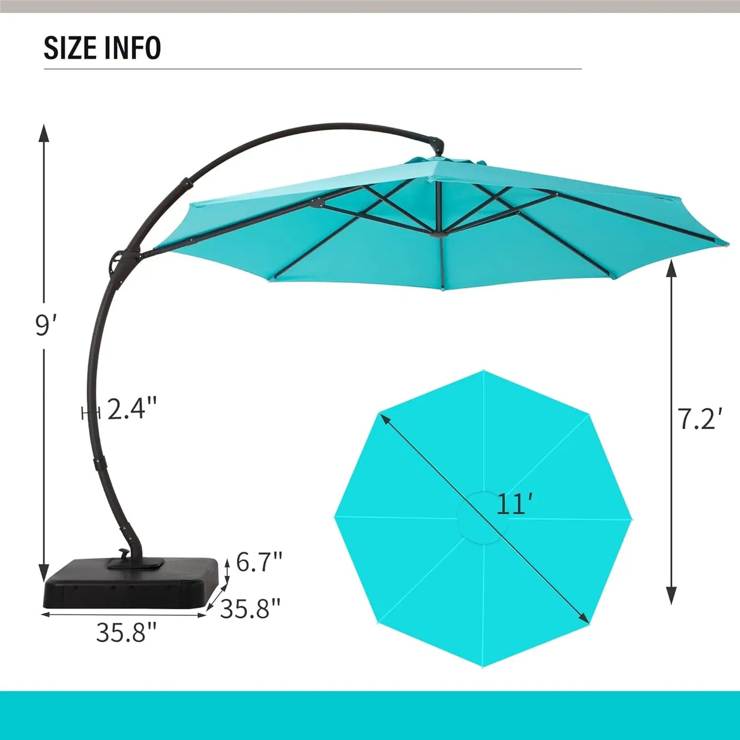 Outdoor Patio Umbrella with Base Included