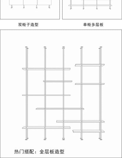 Italian Minimalist Bookshelf Modern