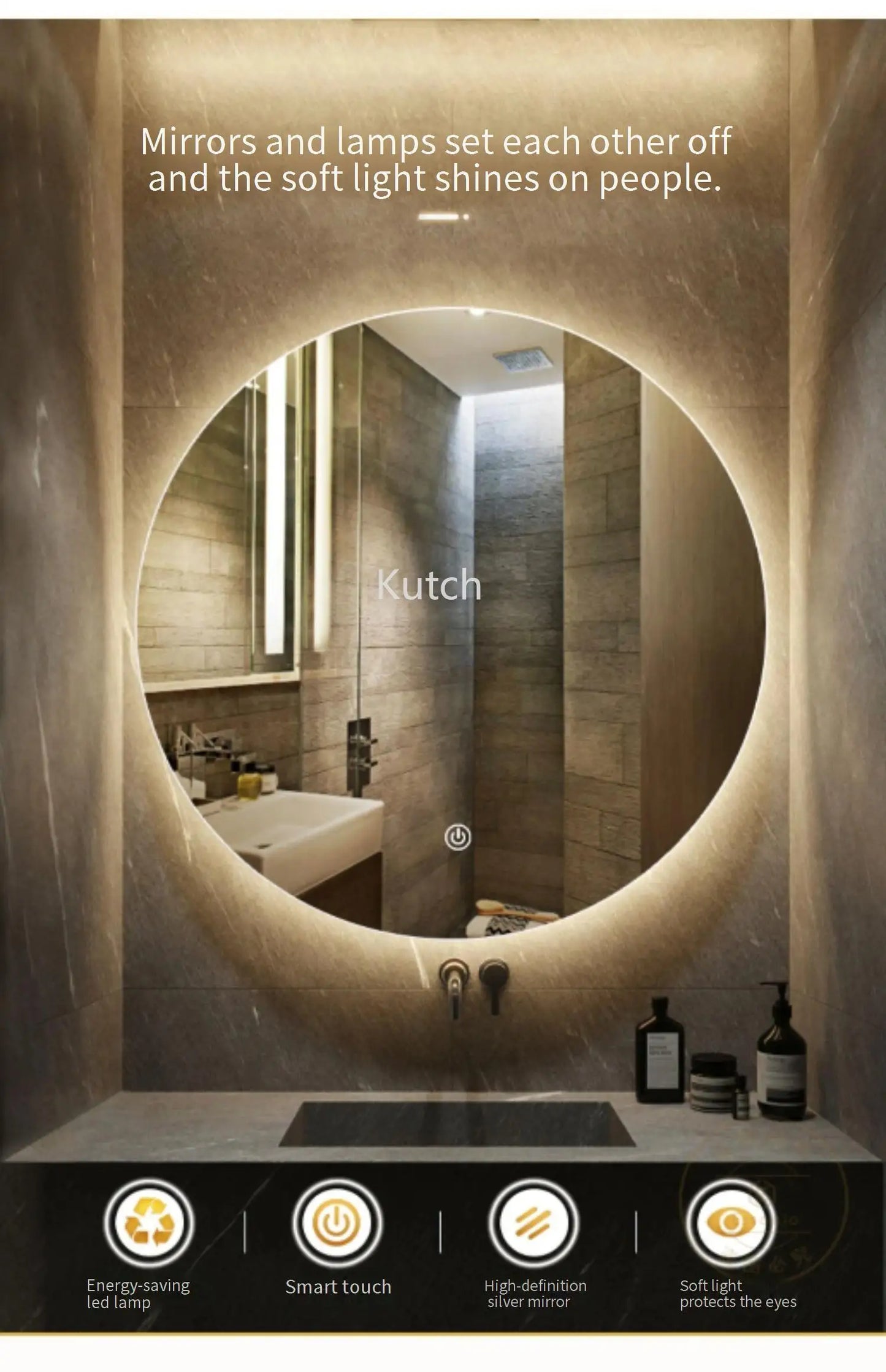 Mirror for Shower Mirroring Light Makeup
