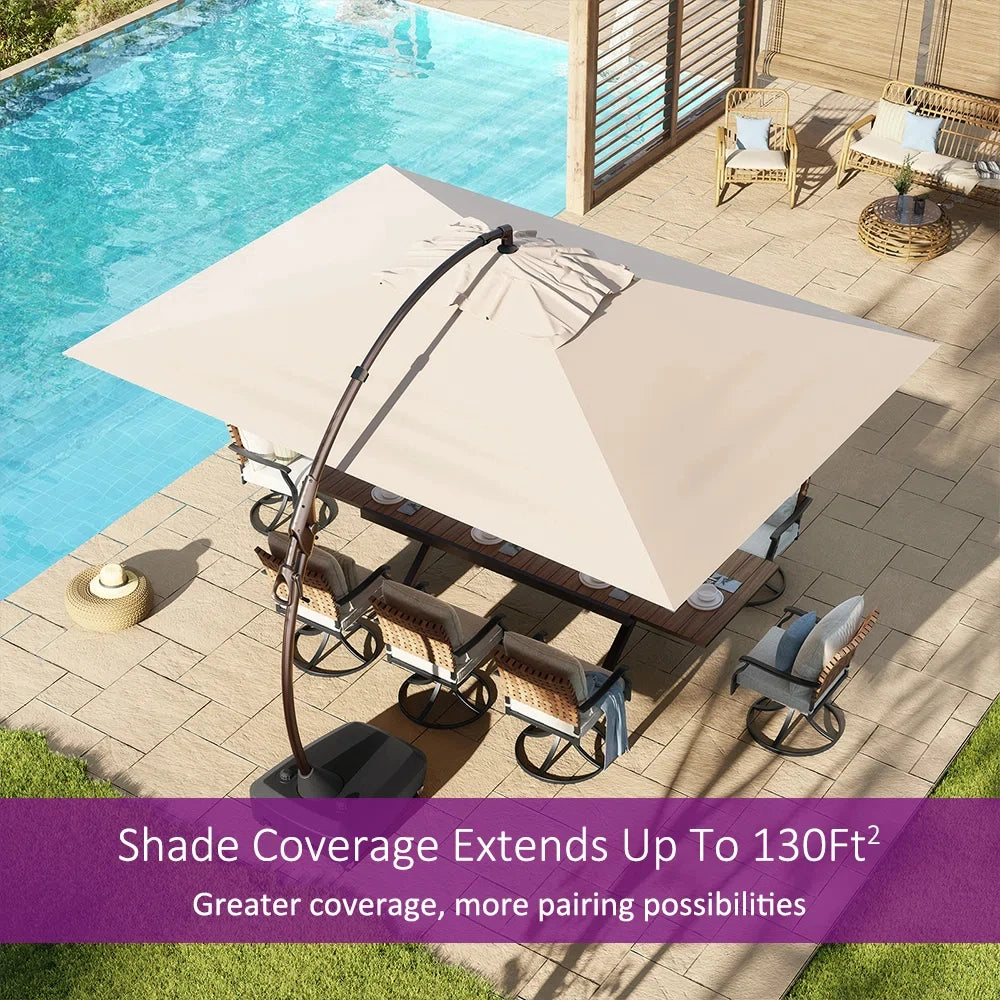 10x13 FT Outdoor Cantilever Umbrella Aluminum