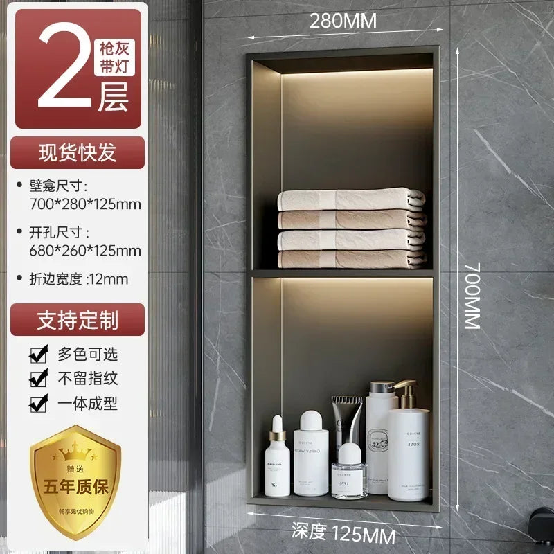 Stainless Steel Niche Bathroom Shelf