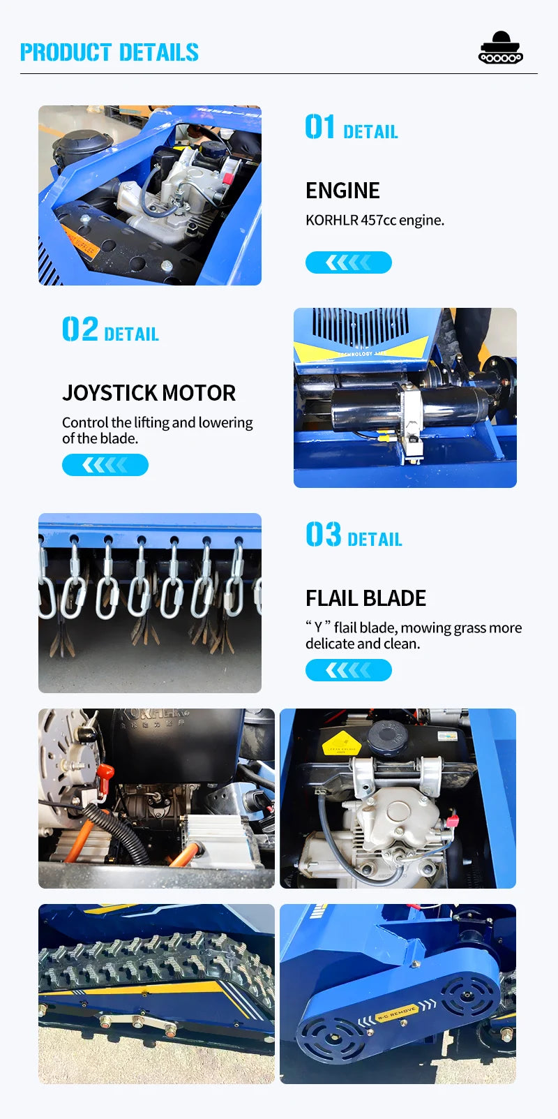 Customized Agricultural Flail Lawn Mower