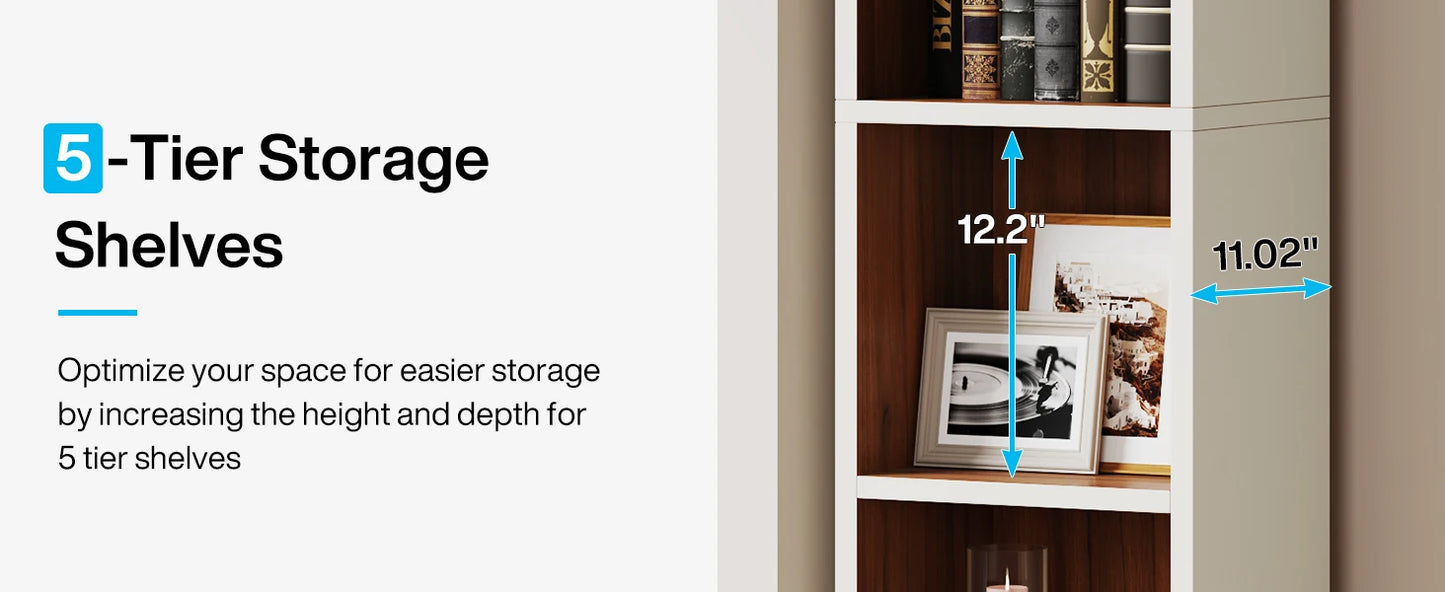 Tribesigns 70.9-Inch Tall Narrow Bookcase