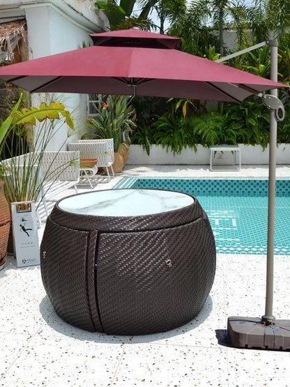 Modern Outdoor Wicker Dining Chair Set