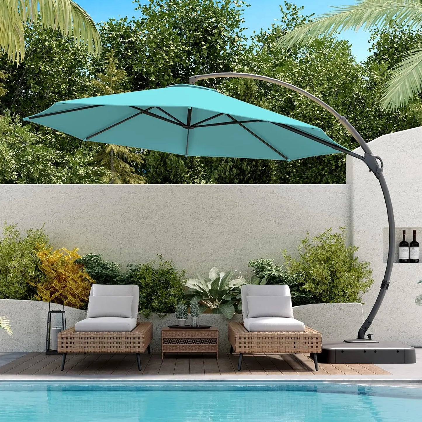 Outdoor Patio Umbrella with Base Included