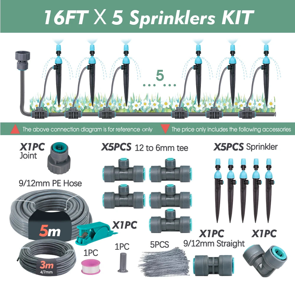 3/8" 2-in-1 Garden Irrigation