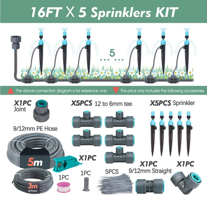 3/8" 2-in-1 Garden Irrigation