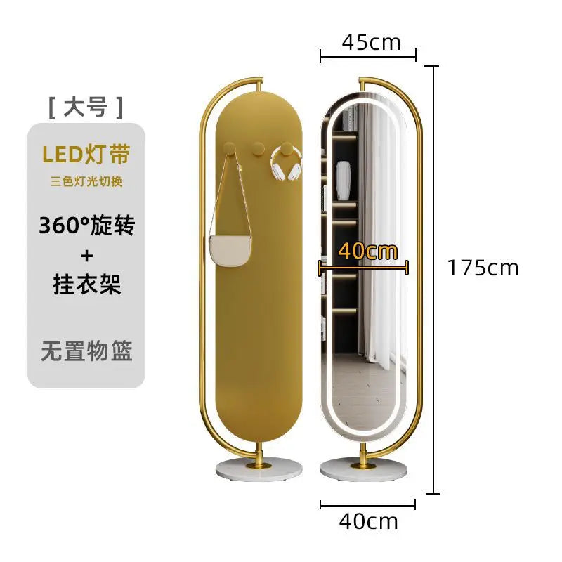 LED mirror full-body rotating full-length