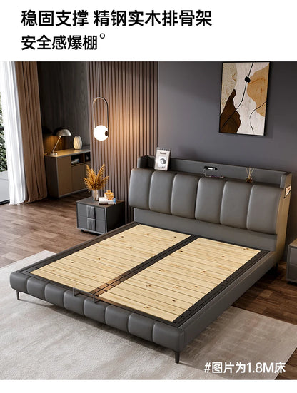 Italian Gray Luxury Bed Frames Comforter