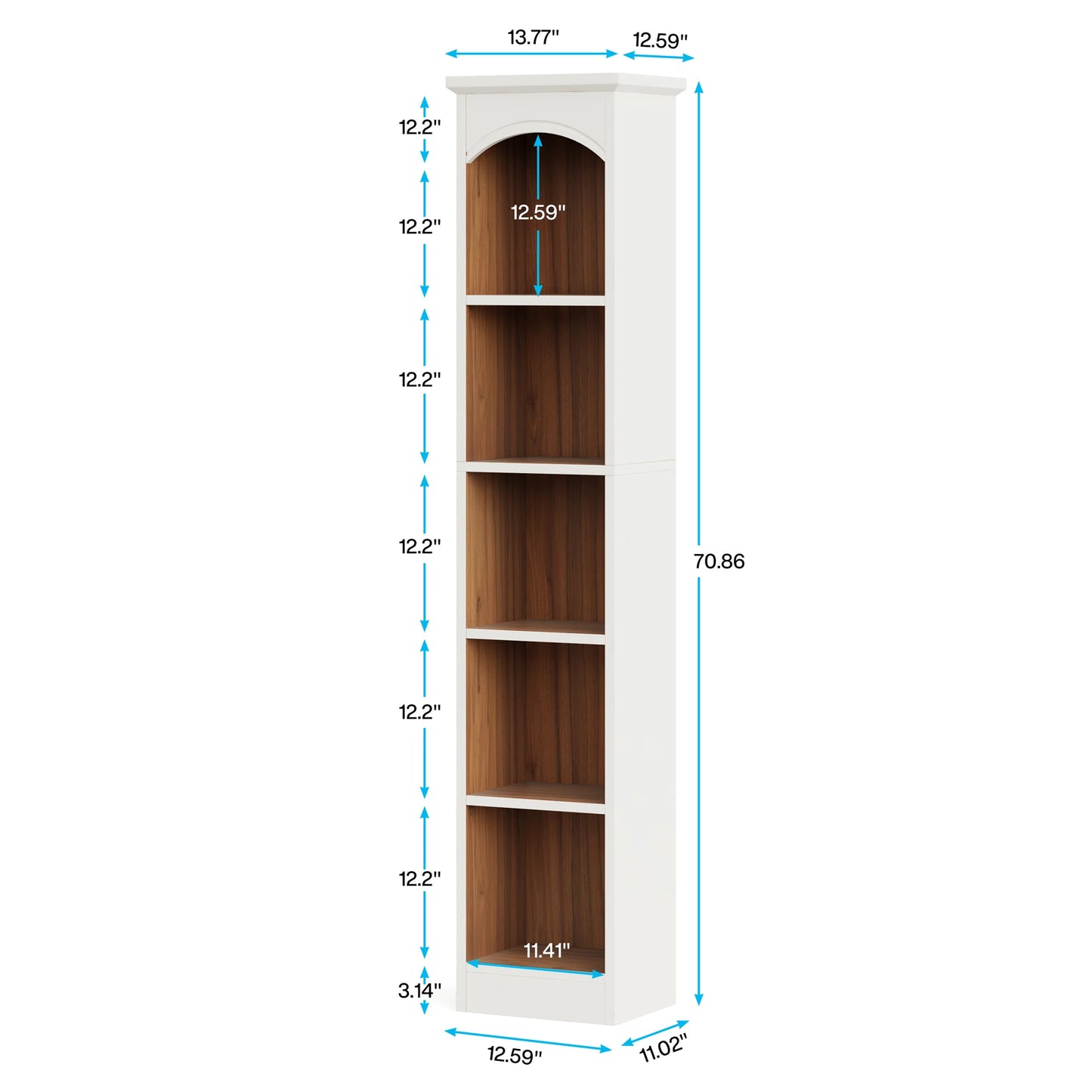 Tribesigns 70.9-Inch Tall Narrow Bookcase