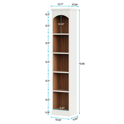 Tribesigns 70.9-Inch Tall Narrow Bookcase