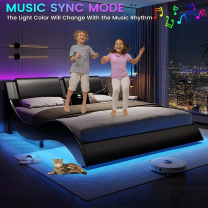 Modern Upholstered Platform Bed