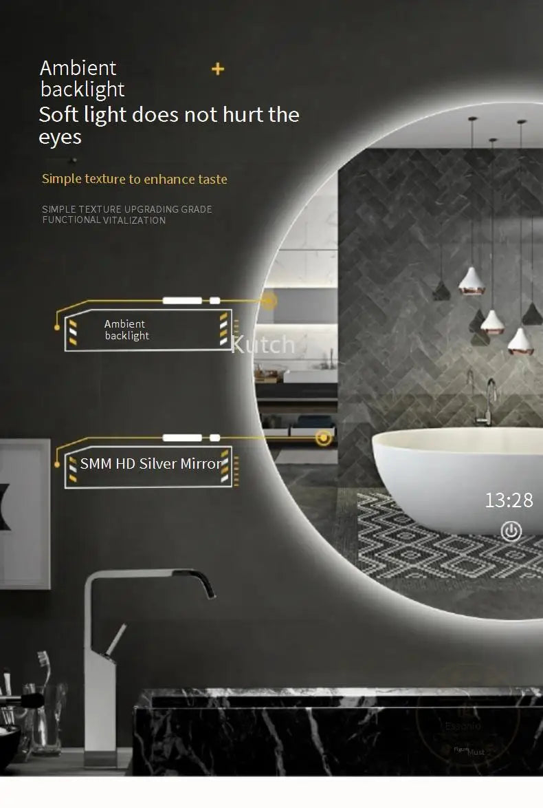 Mirror for Shower Mirroring Light Makeup
