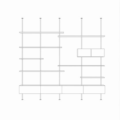 Italian Minimalist Bookshelf Modern