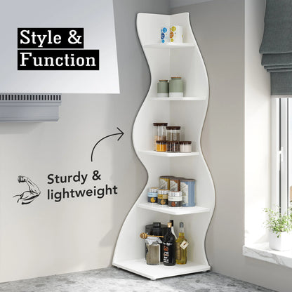 Tribesigns Corner Shelf, Modern 5-Tier