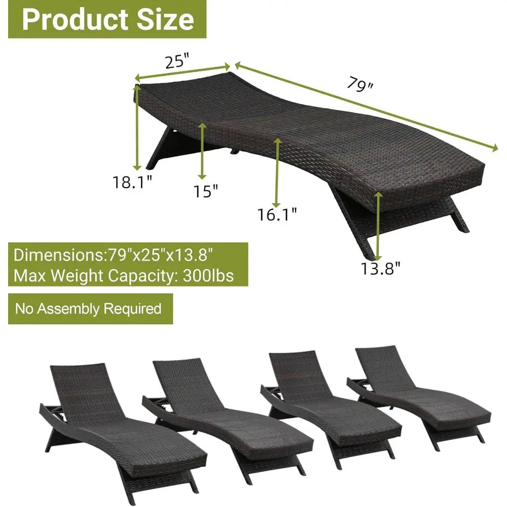 2-Piece Reclining Chaise Lounge Set