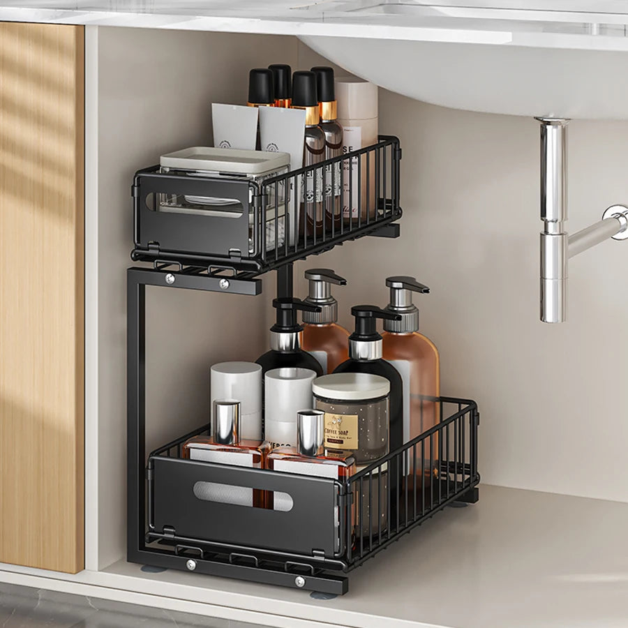 Pull-Out Under Sink Organizer, 2-Tier