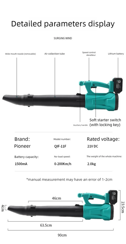 DYTK Garden Cordless Electric Air Blower