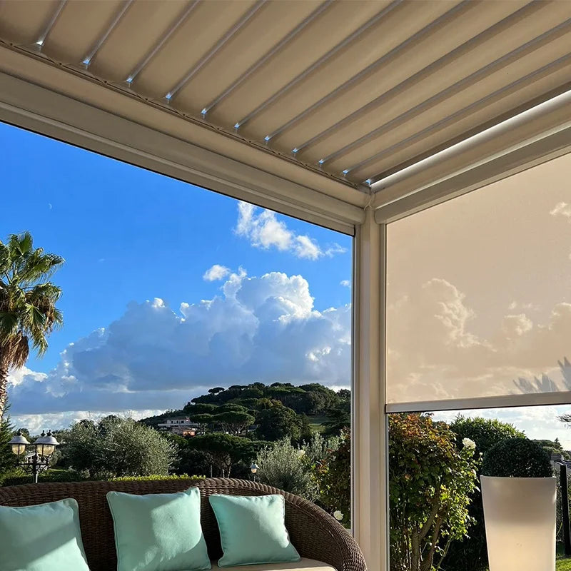Aluminum pergola, rainproof