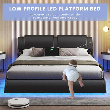 Modern Upholstered Platform Bed