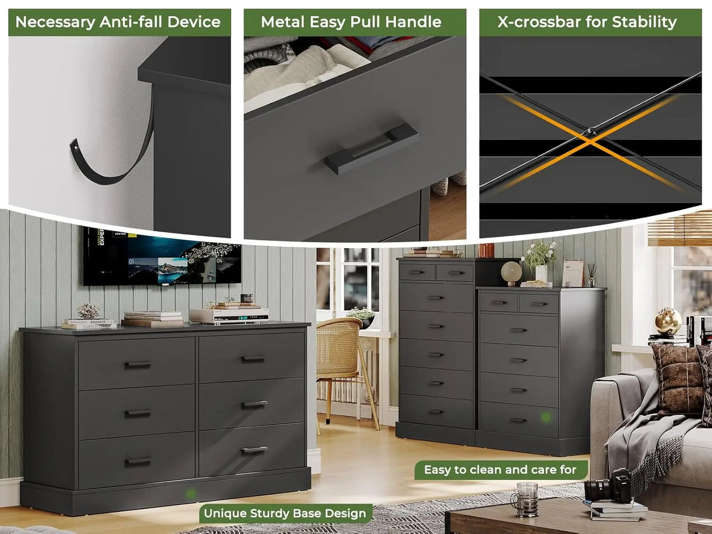 Black Dresser for Bedroom