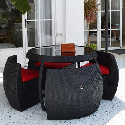 Modern Outdoor Wicker Dining Chair Set