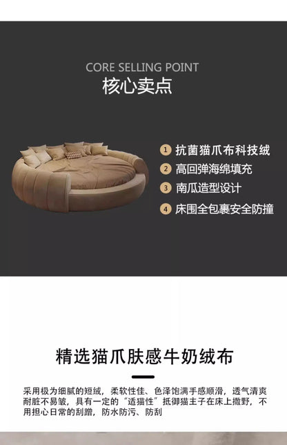 Italian Luxury Adult Double Bed Platform Princess