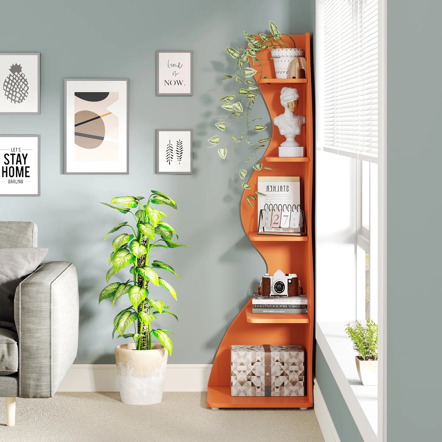 Tribesigns Corner Shelf, Modern 5-Tier