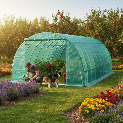 Walk-in Tunnel Greenhouse, 20 x 10 x 7 ft