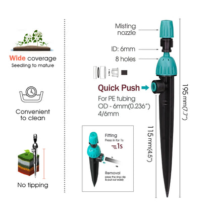 3/8" 2-in-1 Garden Irrigation