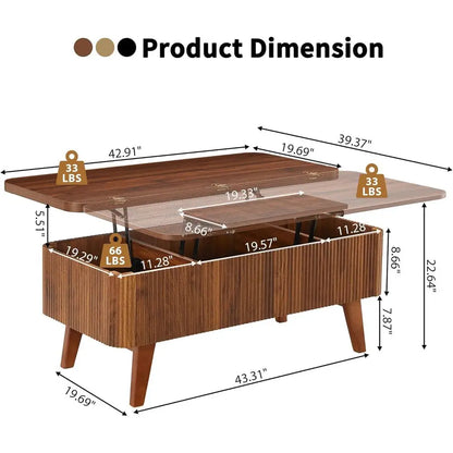 3-in-1 Coffee Table Converts to Dining Table