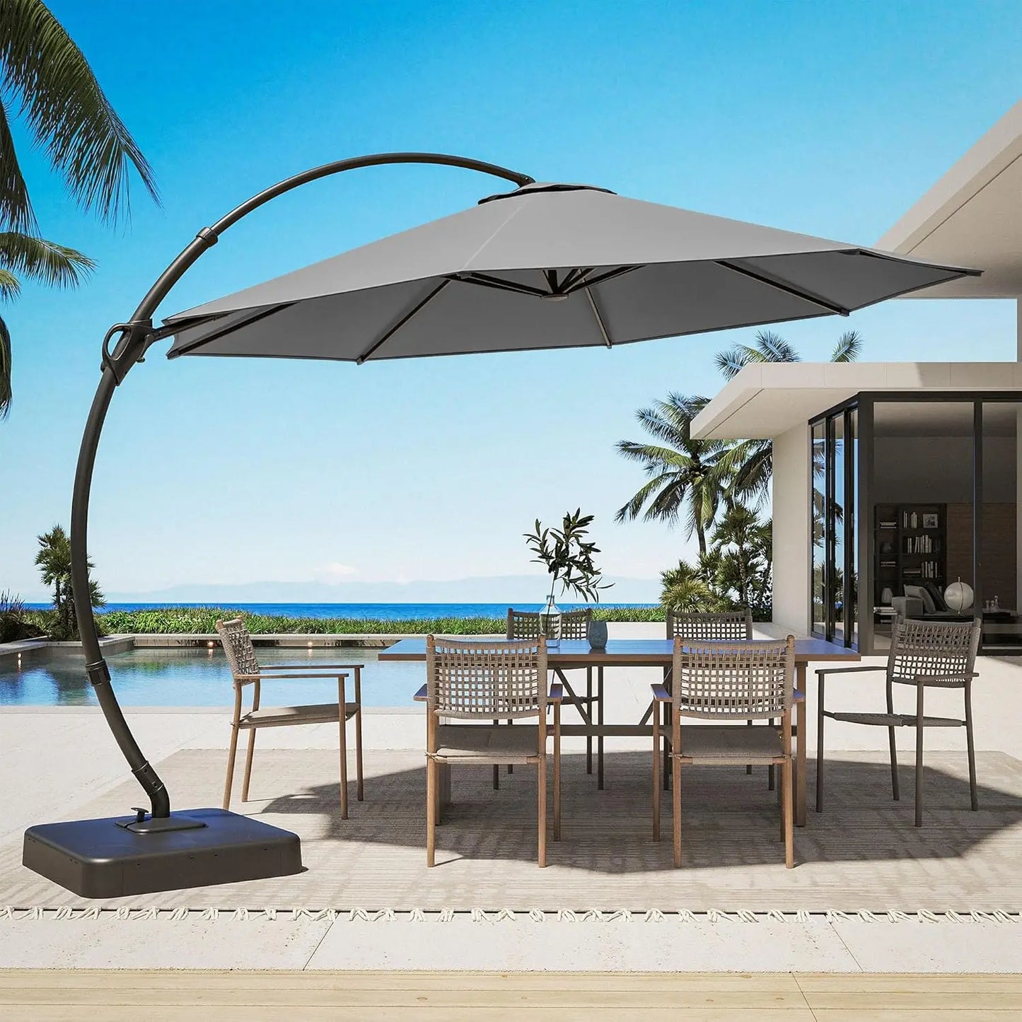 Outdoor Patio Umbrella with Base Included