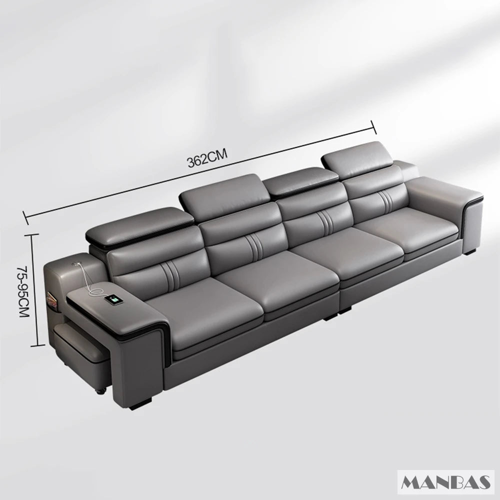 Leather Sectional Sofa Set