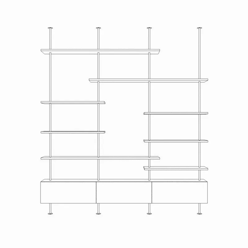 Italian Minimalist Bookshelf Modern
