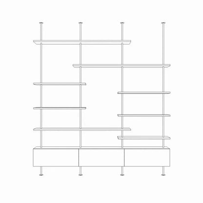 Italian Minimalist Bookshelf Modern