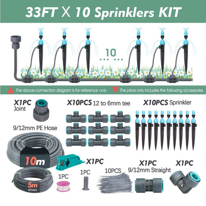 3/8" 2-in-1 Garden Irrigation